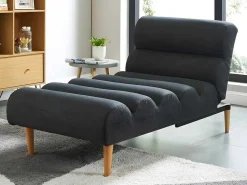 Chaise Longue/Bedbank Van Stof Cival - Antraciet-Vente-unique New