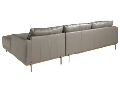 Chaiselongue Bank (R) In Leer En Verdonkerd Staal 6154-Angel Cerda New