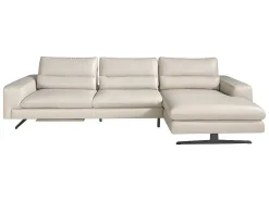 Chaiselongue Sofa (R) In Leer En Mat Staal 6152-Angel Cerda Best