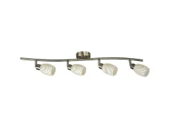 Clea Plafondlamp, Messing, Ecru, 78X9X20 Cm,-EPIKASA New