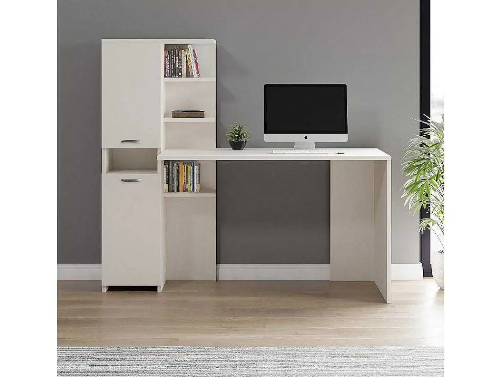 Clio Bureau, Wit, 150X60X135 Cm,-EPIKASA Best