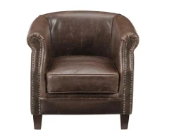 Clubfauteuil Van Leer Met Lived-In Uiterlijk Enguerrand-Vente-unique Online