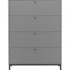Commode 4 Laden Grijs-Loft24 Discount