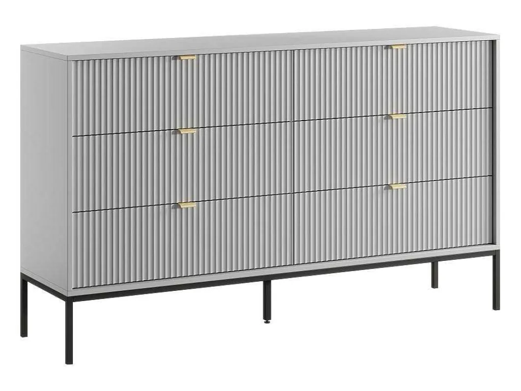 Commode Met 6 Lades - Grijs - Liouba - Van-PASCAL MORABITO Outlet