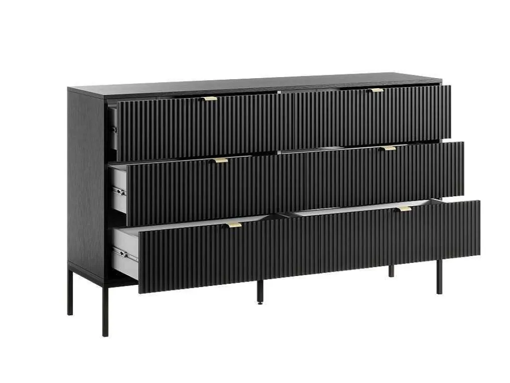 Commode Met 6 Lades - Zwart - Liouba - Van-PASCAL MORABITO Outlet
