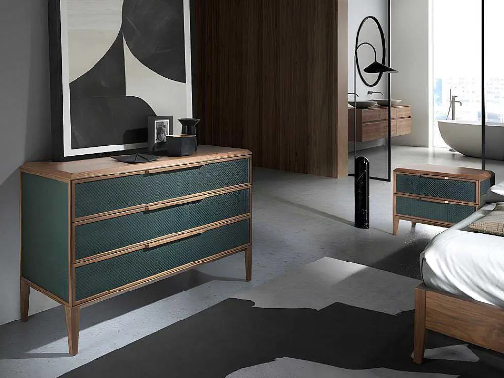 Commode Van Pvc Donkergroen En Walnoot 7150-Angel Cerda