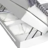 Complete Boxspring Met Hoofdeinde Met Leds, Bedbodem Met Opbergruimte, Matras En Dekmatras - Wit - Kunstleer - 160 X 200 Cm - Keros Van-DREAMEA Online