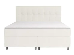 Complete Boxspringset Met Hoofdbord + Bedbodems + Matras + Dekmatras Siero Van Ysmee - 180 X 200 Cm - Stof - Ivoor-Ysmée Sale