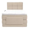 Complete Boxspringset Met Gestoffeerd Hoofdbord Elektrisch Verstelbare Relaxbedbodems Met Matras Met Topmatras 100 X 200 Cm Stoffen Bekleding Beige Lodi Van-Palacio Sale
