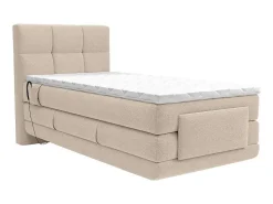 Complete Boxspringset Met Gestoffeerd Hoofdbord Elektrisch Verstelbare Relaxbedbodems Met Matras Met Topmatras 100 X 200 Cm Stoffen Bekleding Beige Lodi Van-Palacio Sale