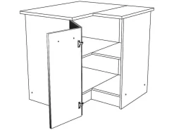 Complete Hoekkeuken - 9 Opbergruimtes - Grijs & Wit - Trattoria-Vente-unique Sale