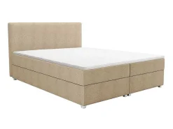 Complete Set Met Boxspring En Hoofdbord + Bedbodem + Matras + Topmatras - 180 X 200 Cm - Stof - Beige - Onan Van Ysmee-Ysmée Discount