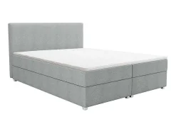 Complete Set Met Boxspring En Hoofdbord + Bedbodem + Matras + Topmatras - 180 X 200 Cm - Stof - Lichtgrijs - Onan Van Ysmee-Ysmée Outlet