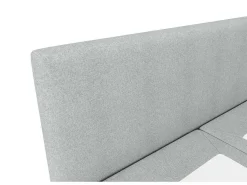 Complete Set Met Boxspring En Hoofdbord + Bedbodem + Matras + Topmatras - 160 X 200 Cm - Stof - Lichtgrijs - Onan Van Ysmee-Ysmée Outlet