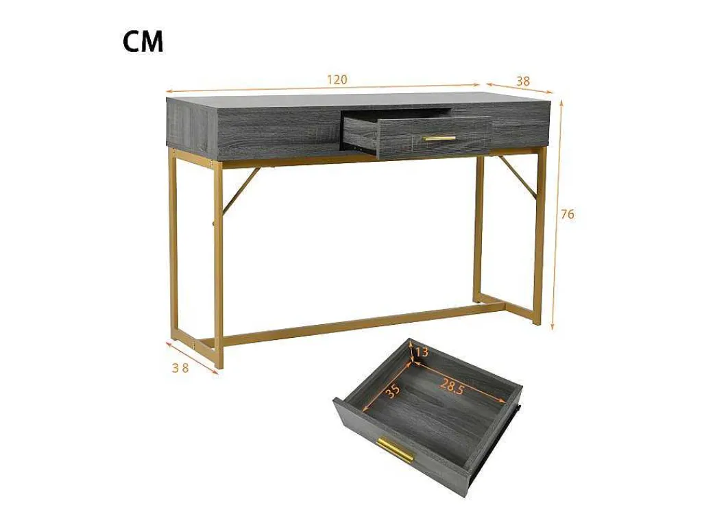 Console Met 1 Lade - Moderne Stijl - Grijs-ModernLuxe Hot