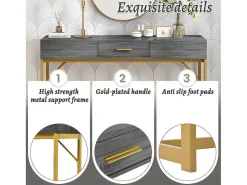 Console Met 1 Lade - Moderne Stijl - Grijs-ModernLuxe Hot