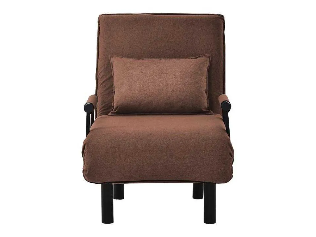 Converteerbare Stoffen Fauteuil - 6-Voudig Verstelbare Rugleuning - Bruin-Vente-unique Discount