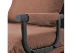 Converteerbare Stoffen Fauteuil - 6-Voudig Verstelbare Rugleuning - Bruin-Vente-unique Discount