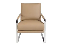 Creme Eco-Leren Gestoffeerde Fauteuil 5046-Angel Cerda New