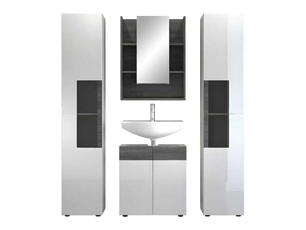 Daily Spiegelkast 1 Deur, 5 Planken, Wit.-Vente-unique Discount