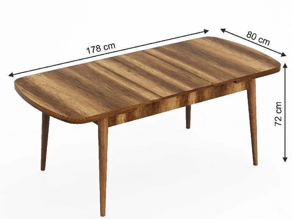 Dalila Tafel, Walnoot, 178X80X72 Cm,-EPIKASA Clearance