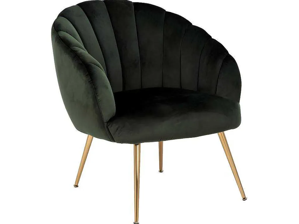 Dano Fauteuil Lounge Fauteuil Groen, Messing.-Vente-unique Discount