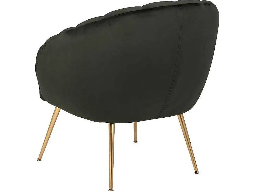 Dano Fauteuil Lounge Fauteuil Groen, Messing.-Vente-unique Discount