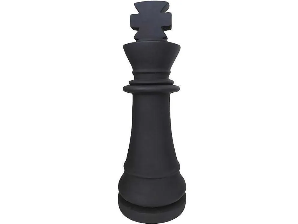 Decoratief Standbeeld Schaakspel In Cement Koning - B. 24,5 X H. 68 Cm - Gambit-MYLIA Best
