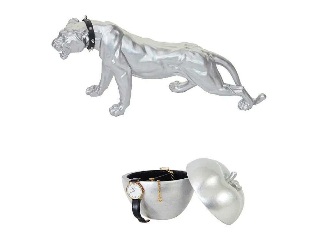 Decoratiefiguur Luipaard Appel (Set Van 2)-Vente-unique New