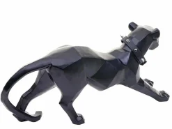 Decoratiefiguurtje Luipaard Mcw-D36 Met Kraag, Zwart Mat Met Kraag-Vente-unique Outlet