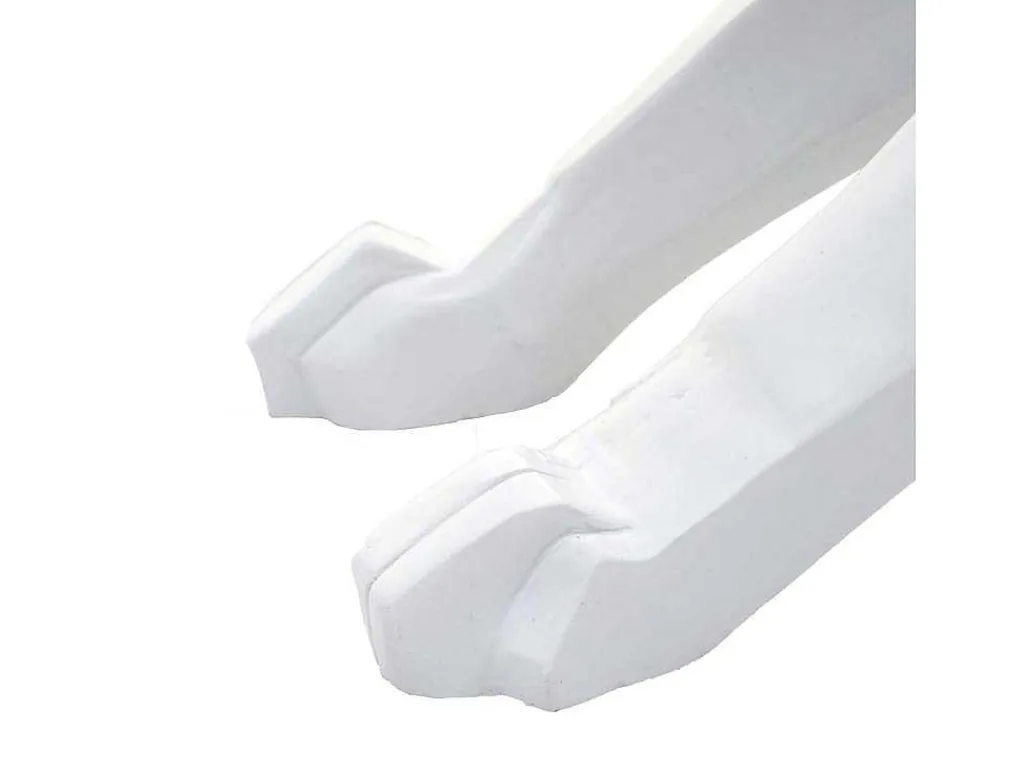 Decoratiefiguurtje Luipaard Mcw-D36 Met Kraag, Wit Mat Met Kraag-Vente-unique Outlet