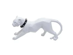 Decoratiefiguurtje Luipaard Mcw-D36 Met Kraag, Wit Mat Met Kraag-Vente-unique Outlet