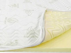 Dekmatras Met Vormgeheugenschuim Aloe Vera Van - 180 X 200 Cm-NATUREA Online