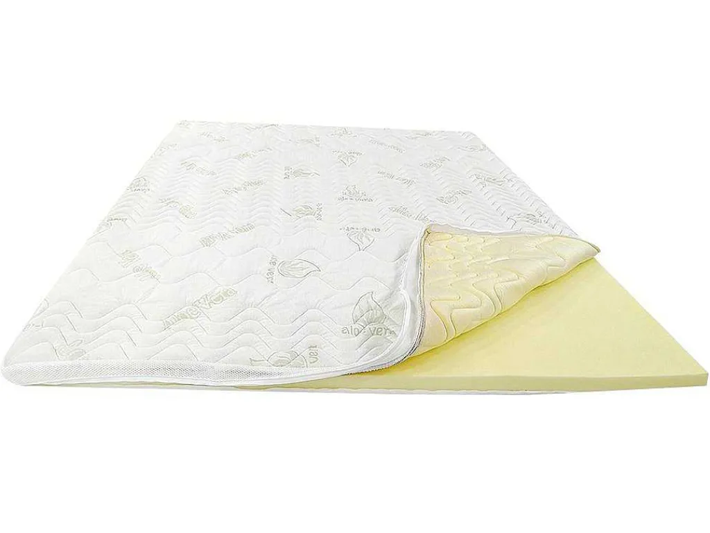 Dekmatras Met Vormgeheugenschuim Aloe Vera Van - 160 X 200 Cm-NATUREA Online