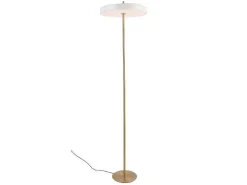 Design-Lamp Met Ledverlichting Van Metaal - D45 X H180 Cm - Goud En Wit - Vaughan-OZAIA Best