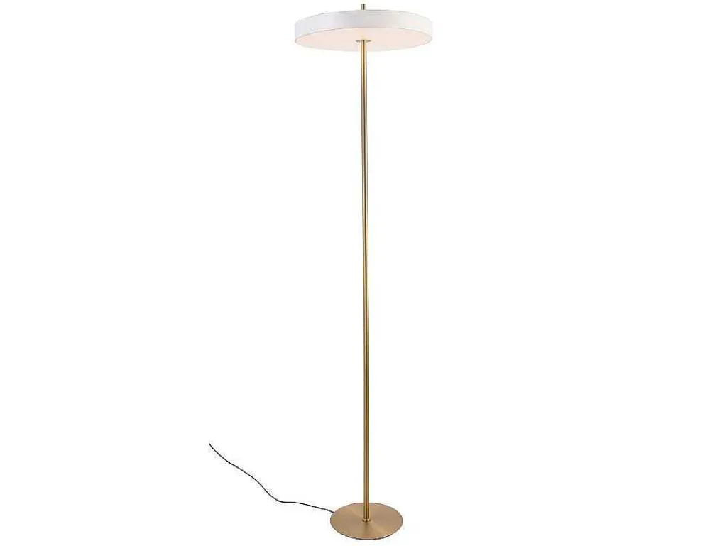 Design-Lamp Met Ledverlichting Van Metaal - D45 X H180 Cm - Goud En Wit - Vaughan-OZAIA Best