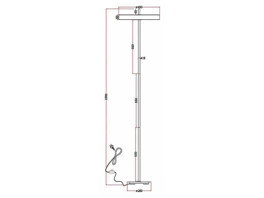 Design-Lamp Met Ledverlichting Van Metaal - D45 X H180 Cm - Goud En Wit - Vaughan-OZAIA Best
