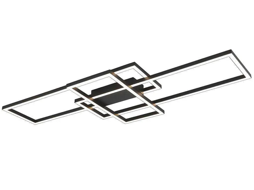 Design-Plafondlamp Met Ledverlichting Van Aluminium En Metaal - L104 X H42 Cm - Zwart - Harlow-OZAIA Clearance