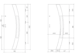 Deur Van Geglazuurd Staal En Inox H.207 X B.100 Cm Antraciet - Links Duwen - Trofa-Vente-unique New