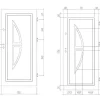 Deur Van Geglazuurd Staal En Inox H.207 X B.100 Cm Antraciet - Rechts Duwen - Covas-Vente-unique Online