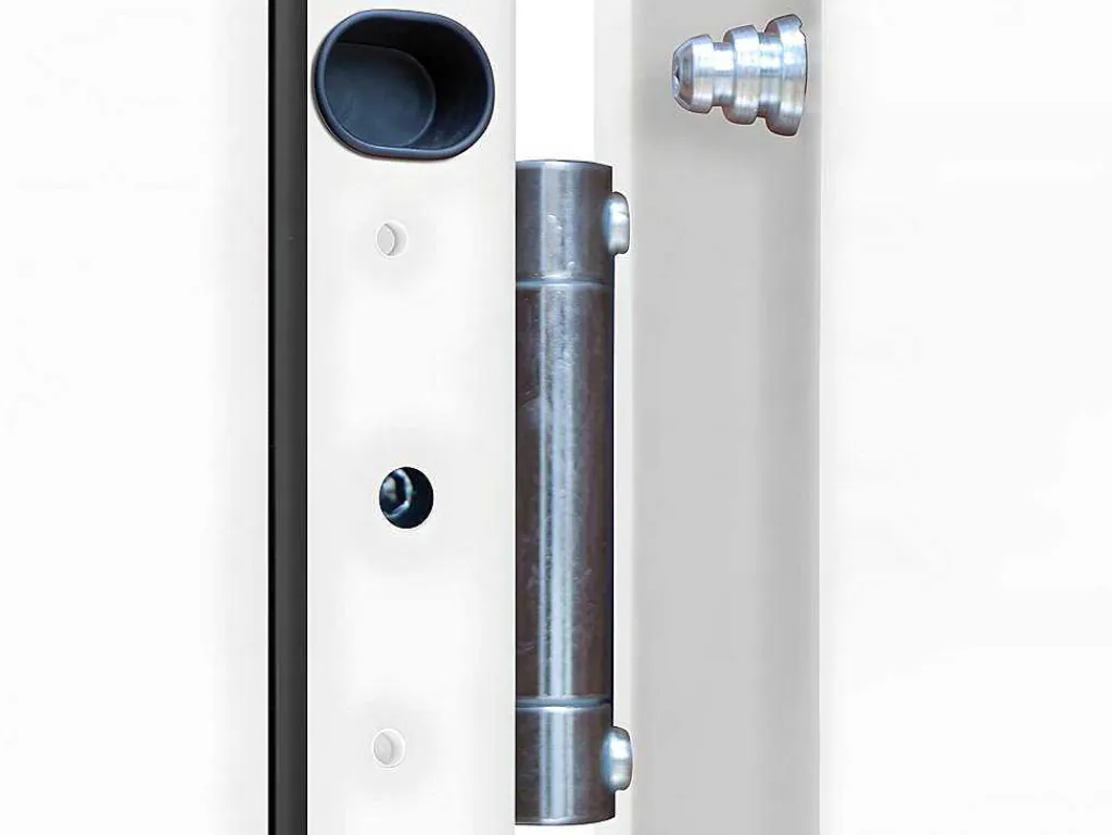 Deur Van Geglazuurd Staal En Inox H.207 X B.100 Cm Antraciet - Rechts Duwen - Covas-Vente-unique Online