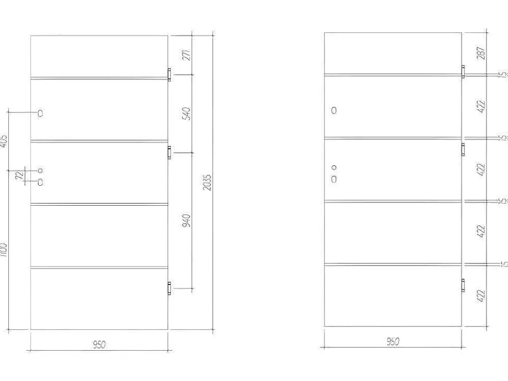 Deur Van Massief Staal En Inox H.207 X B.100 Cm Antraciet - Links Duwen - Naxara-Vente-unique Clearance