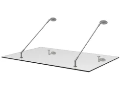 Deurluifel Van Roestvrij Staal 150 X 100 Cm Plat En Kantelbaar, Zilver - Rami-Vente-unique