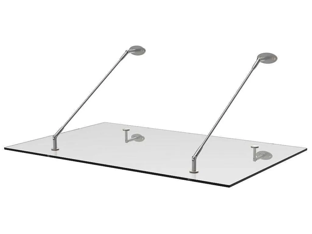 Deurluifel Van Roestvrij Staal 150 X 100 Cm Plat En Kantelbaar, Zilver - Rami-Vente-unique