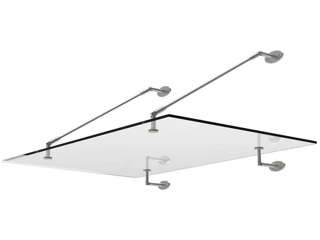 Deurluifel Van Roestvrij Staal 150 X 100 Cm Plat En Kantelbaar, Zilver - Rami-Vente-unique