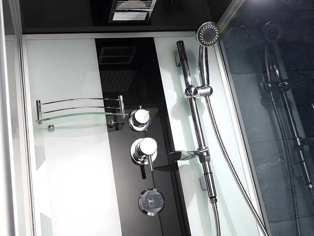 Douche Bad Combinatie Met Massagestralen Daria Van Vertrekt Acrylglas - 75 X 150 X 215 Cm - 30 Micro Jets En 6 Grote Jets-Shower & Design Sale