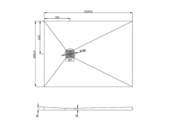 Douchebak Klaar Om Te Betegelen Delos Sifon Inbegrepen - 1200 X 900 X 40 Mm - Snijdbaar-Shower & Design Hot