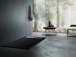 Douchebak Lyros Inclusief Sifon - 1600 X 800 X 40 Mm - Zwart-Shower & Design Outlet