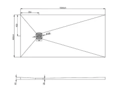 Douchebak Om Te Betegelen Delos 1600X900X40 Mm-Shower & Design Discount