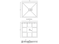 Douchebak Om Te Plaatsen Van Beton - L90 X B90 X H4 Cm - Zamzor-Shower & Design Hot